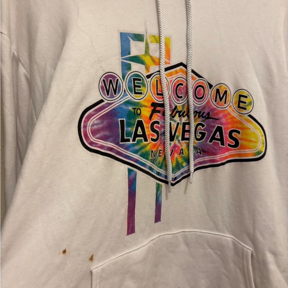 White Las Vegas Graphic Women's Sweater